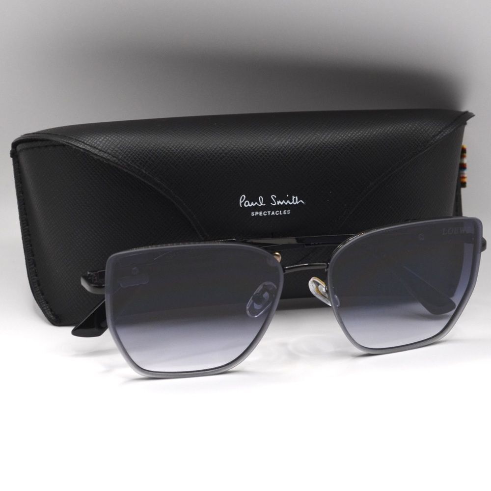 Loewe Women’s Sunglasses | Black Metal Frame | Blue/Gray Gradient Lenses - Picture 13 of 16